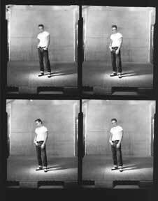 Item #59-1396 Branding Campaign, Silver Tab Jeans, fourteen contact sheets of head- and full-body...