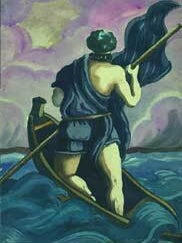 Item #59-1418 Charon on the Styx. Allen Bennett, a. k a. Allen Pencovic