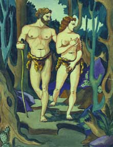 Item #59-1437 Untitled (Adam and Eve). Allen Bennett, a. k. a. Allen Pencovic