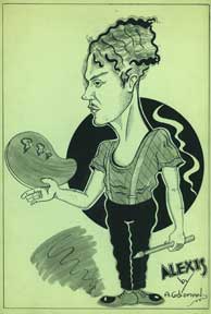 Item #59-1455 Caricature of Alexis Pencovic. A. Goldman