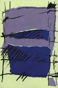 Item #59-1501 Abstraction in Purple and Blue. Anonymous