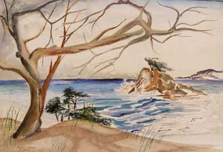 Item #59-1542 Windswept Scrub of a Rugged Coast in Northern California. Victor Wayne Bowker
