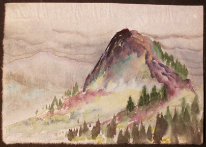 Item #59-1573 Purple Mountain Peak. Victor Wayne Bowker.