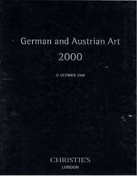 Item #59-1844 Christie's German and Austrian Art, Part I & II, London, October 17 2000. Sale...