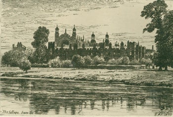 Item #59-2428 Eton College from the River. Cathock.