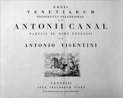 Visentini, Antonio - Title Page of 