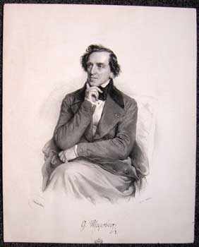Item #59-3017 Portrait of Giacomo Meyerbeer. Kniehuben