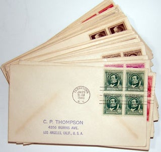 Item #59-3057 Famous American Series. (First Day Covers - Block of Four). Complete set. United...