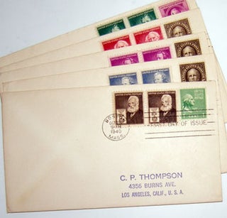 Item #59-3068 Famous American Series. (First Day Covers - The Scientists' Group). Eli Whitney,...