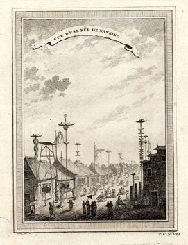 Item #59-3091 Vue d'une Rue de Nanking (China). Pierre-Quentin Chedel