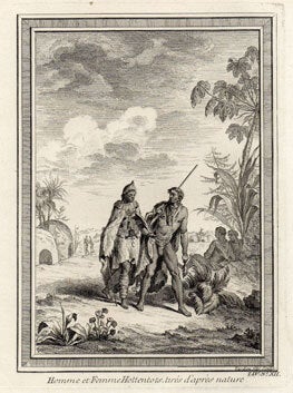 Item #59-3106 Homme et femme Hottentots tires d'apres nature. Tardieu famille