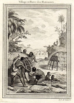Item #59-3108 Village et Hutes des Hottentots. Tardieu famille