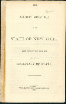 Item #59-3180 The Soldiers' Voting Bill. The State of New York