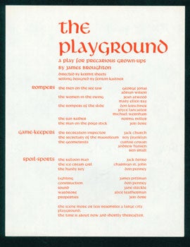 Item #59-3266 Poster for The Playground: A Play for Precarious Grown-Ups. James Broughton