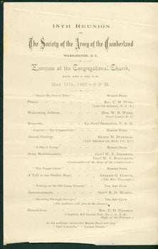 The Society of the Army of the Cumberland - Program for the 