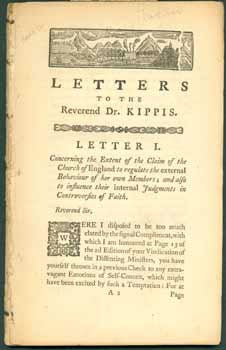 Item #59-3338 Letters to the Reverend Dr. Kippis. Josiah Tucker