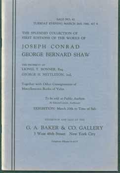 Item #59-3498 The Splendid Collection of First Editions of the Works of Joseph Conrad George...