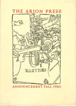 Item #59-3549 The Arion Press. Announcement Fall 1980. Andrew Hoyem