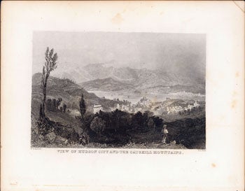 Bartlett, William H., artist; A. L. Dick, engraver - View of Hudson City and the Catskill Mountains