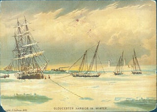 Item #59-3599 Gloucester harbor in winter. Anonymous