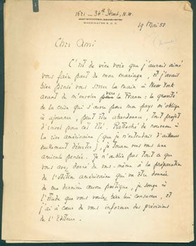 Item #59-3841 Cher Ami (autograph letter, facsimile). Alexis Leger, Saint-John Perse