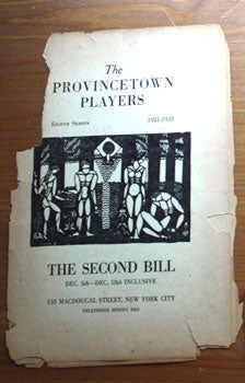 Item #59-3945 The Provincetown Players: Eighth Season, 1921-22. The Second Bill, Dec. 5th - Dec....