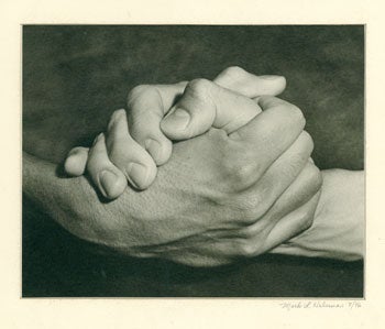 Item #59-3956 [Black and white photograph of clasped hands]. Mark L. Haberman.