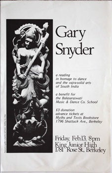 Item #59-4010 Gary Snyder. a reading in homage to dance adn the vajra-solid arts of South India....