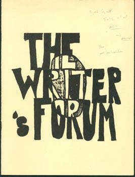 Item #59-4017 The Writer's Forum. Gerard Malanga, Susan Fromberg Schaeffer, William Matthews,...