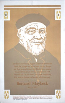 Item #59-4044 Portrait of Bernard Maybeck. First Edition of Broadside. Robert Baldock