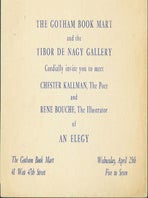 Item #59-4077 The Gotham Book Mart and the Tibor de Nagy Gallery cordially invite you to meet...