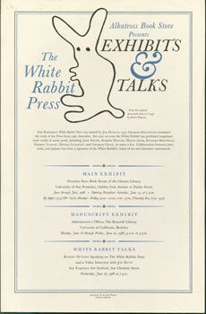 Item #59-4121 Albatross Bookstore Presents The White Rabbit Press Exhibits & Talks. Robert Duncan