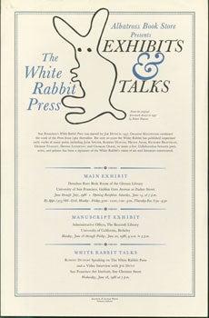 Item #59-4121 Albatross Bookstore Presents The White Rabbit Press Exhibits & Talks. Robert Duncan.