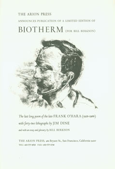 Item #59-4134 [Prospectus] Biotherm. Frank O'Hara, Jim Dine, Bill Berkson