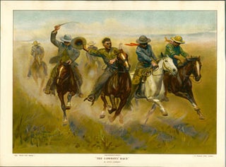 Item #59-4146 The Cowboys' Race. Lionel Edwards