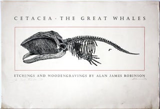 Item #59-4180 [Title Page from] Cetacea—The Great Whales [inscribed]. Alan James Robinson