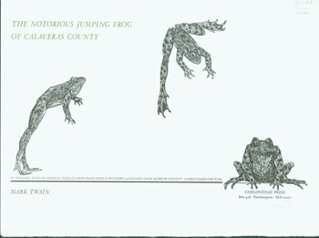 Item #59-4181 [Title Page from] The Notorious Jumping Frog of Calaveras County. Mark Twain, Alan James Robinson.