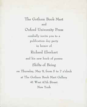 Item #59-4190 The Gotham Book Mart and Oxford University Press cordially invite you to a...