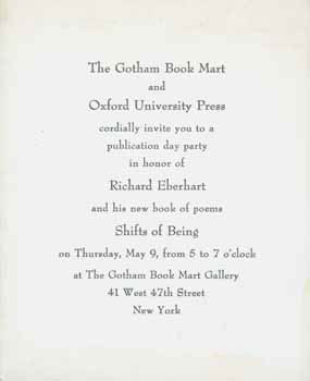 Item #59-4190 The Gotham Book Mart and Oxford University Press cordially invite you to a...