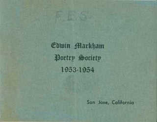 Item #63-0029 Edwin Markham Poetry Society, 1953 -1954. Edwin Markham Poetry Society, CA San Jose