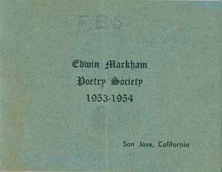 Item #63-0029 Edwin Markham Poetry Society, 1953 -1954. Edwin Markham Poetry Society, CA San Jose