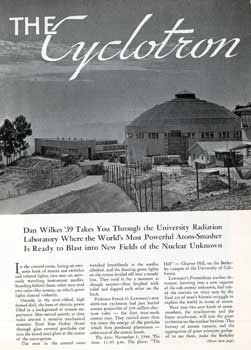 Item #63-0074 The Cyclotron. Reprinted from California Monthly. California Monthly, University of...