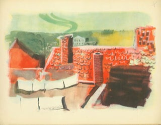 Item #63-0158 Red Chimneys. 20th Century European Artist