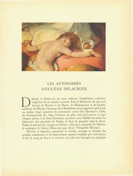 Editions D'Art Albert Skira; Pierre Courthion; Eugene Delacroix - Les Tresors de la Peinture Francaise: Delacroix. XIX Siecle, Vol. 10. Editions D'Art Albert Skira