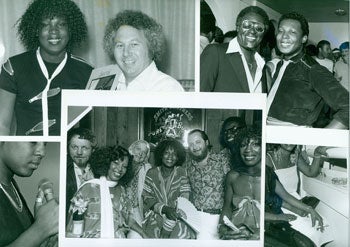 Item #63-0248 Collection of Photographs of Sylvester with fellow musicians, friends, producers, representatives from Fantasy Records, and others. Saul Zaentz Company, CA Berkeley.