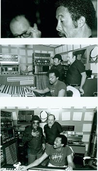 Item #63-0264 Johnny Griffin & Orrin Keepnews in Recording Studio: Publicity Photographs for...