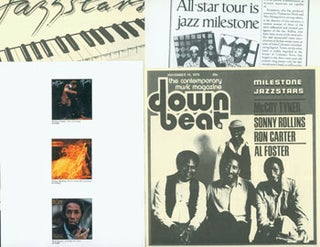 Item #63-0287 Milestone Jazzstars McCoy Tyner, Ron Carter, & Sonny Rollins: Press Materials....
