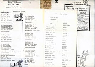 Item #63-0320 Fritz The Cat Miscellania: Press Clippings, Distribution Notes, Lists of Showings,...