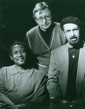 Milestone Records (New York); John Abbott (photo) - Keystone Trio: John Hicks, George Mraz, Idris Muhammad. Publicity Photograph for Milestone & Fantasy Records