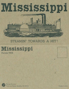 Item #63-0380 Mississippi: Publicity Postcard for Fantasy Records. Fantasy Records, New York